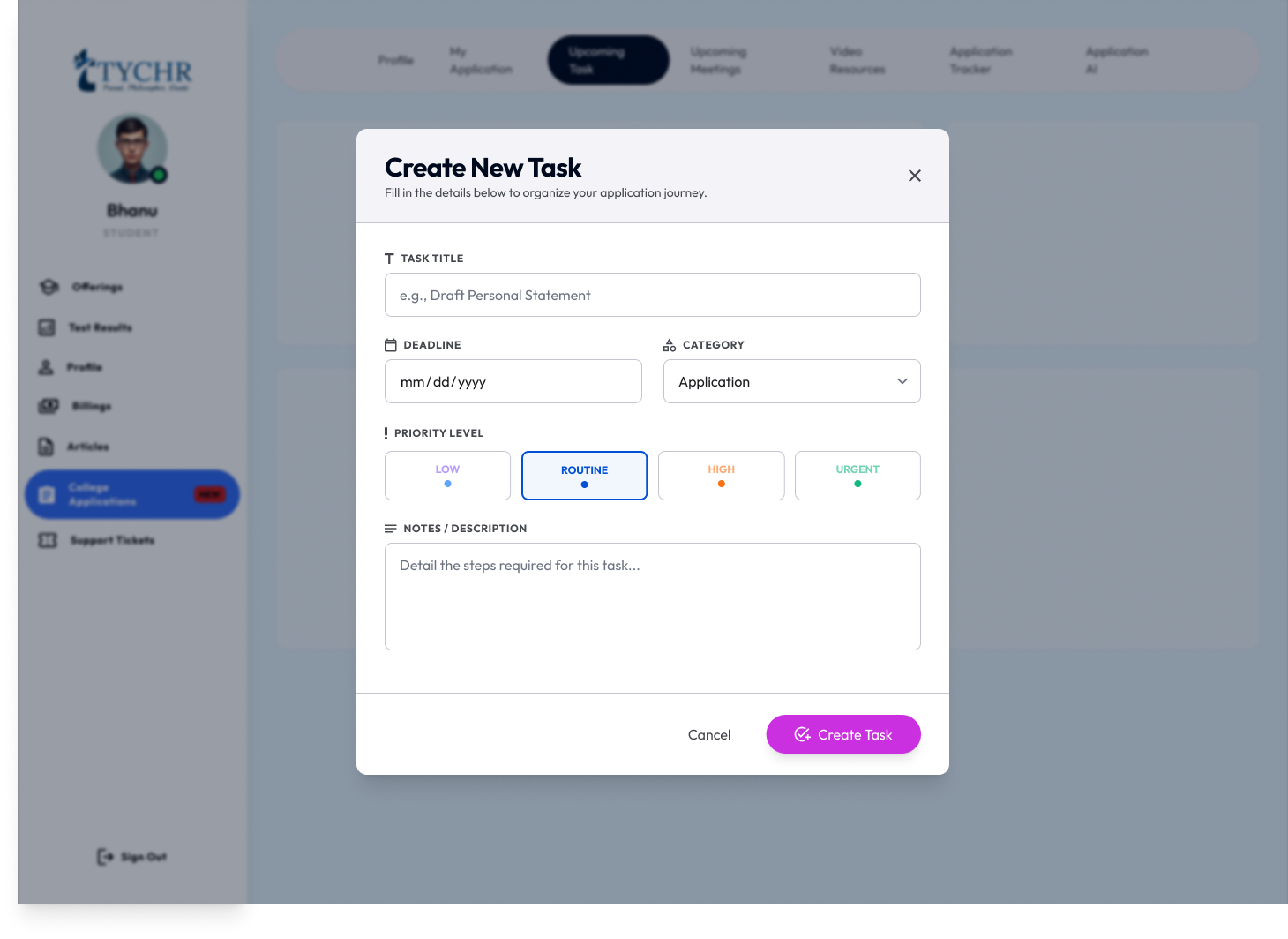 Create New Task